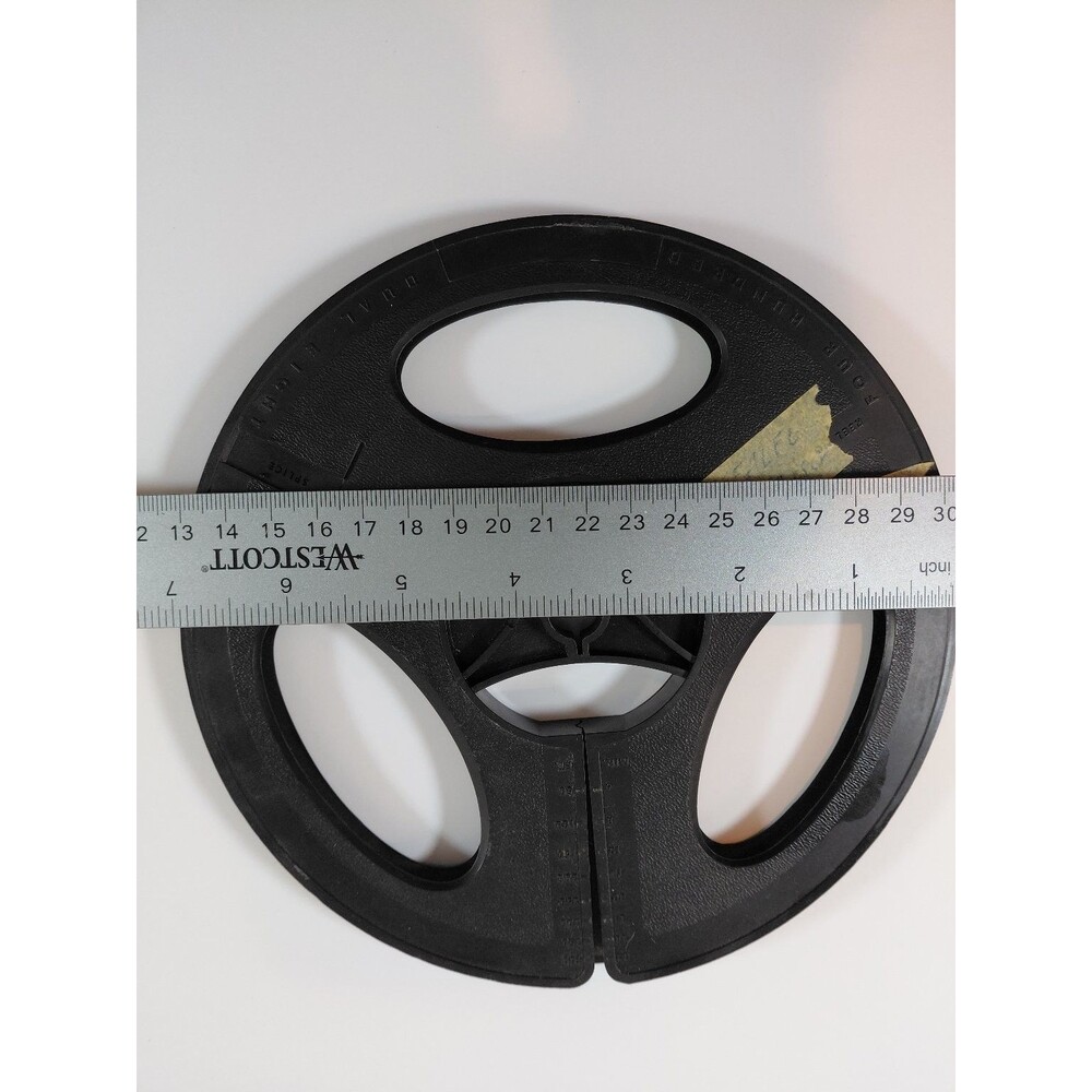 Vintage 7 Inch 400 ft Dual 8mm Empty Film Reel Tape Spool Black Plastic